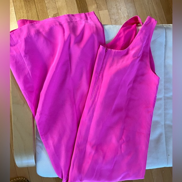 J Crew Silk Tricotine Hot Pink Dress size 2 - Picture 5 of 9